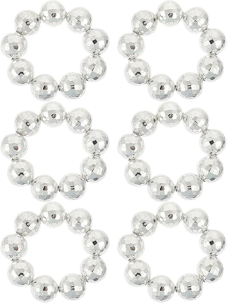 LUOZZY 6Pcs Disco Ball Bracelets 70s Disco Costume Accessories Mirror Disco Ball Chain Bracelet S... | Amazon (US)