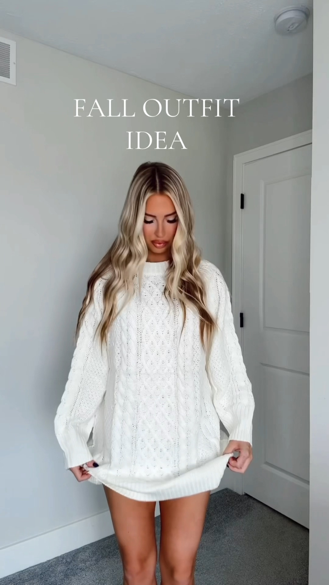 Fall outfit idea 🤎🍂 wearing a size M in the sweater dress & coat - boots are TTS

#LTKFindsUnder100 #LTKFindsUnder50 #LTKStyleTip