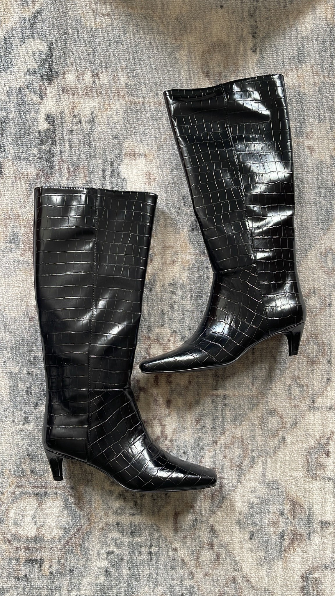 Walmart boots! Less than $60! I’m wearing the regular calf size 

#ltkstyletip #ltkfindsunder100 #ltkfindsunder50