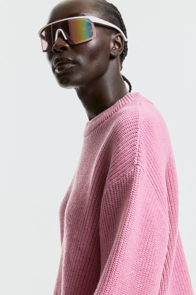 Rib-knit Sweater | Pink Sweater Sweaters | HM Sweater Outfit | Spring 2023 Fashion | H&M (US + CA)