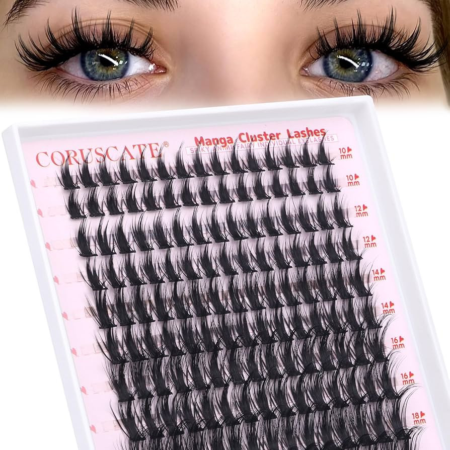 CORUSCATE Manga Cluster Lashes Fairy Wispy Individual Eyelashes Anime Lashes Individual Cluster N... | Amazon (UK)