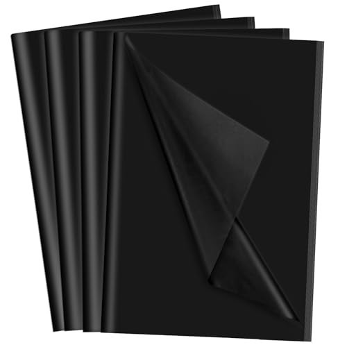 160 Sheets Black Tissue Paper for Gift Bags 20 X 14 Inches Gift Tissue Paper Bulk for Halloween Crafts DIY Project Wrapping Birthday Party Weddings Decorations | Amazon (US)