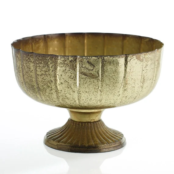 Gold Metal Wedding Pedestal Centerpiece Compote  Gold Metal - Etsy | Etsy (US)