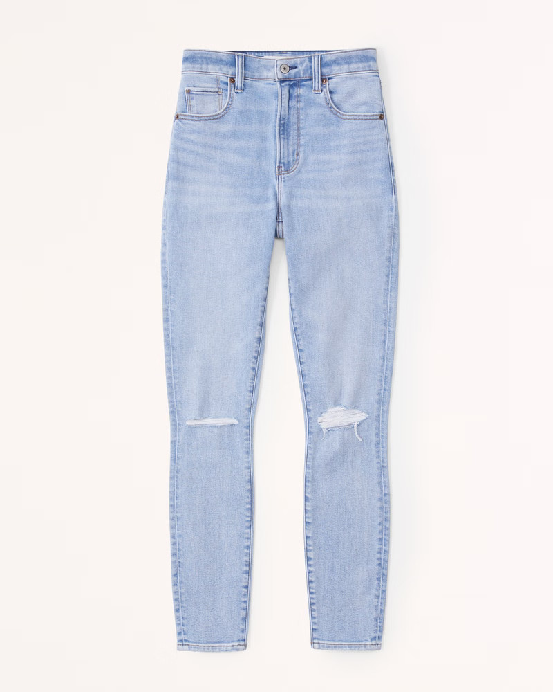 Women's High Rise Super Skinny Ankle Jean | Women's Bottoms | Abercrombie.com | Abercrombie & Fitch (US)