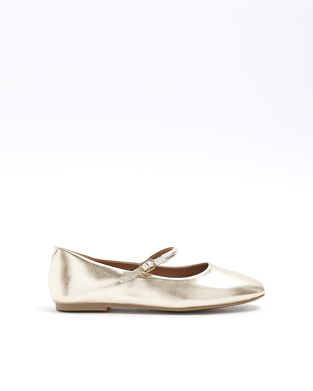 Gold mary jane ballet pumps | River Island (UK & IE)