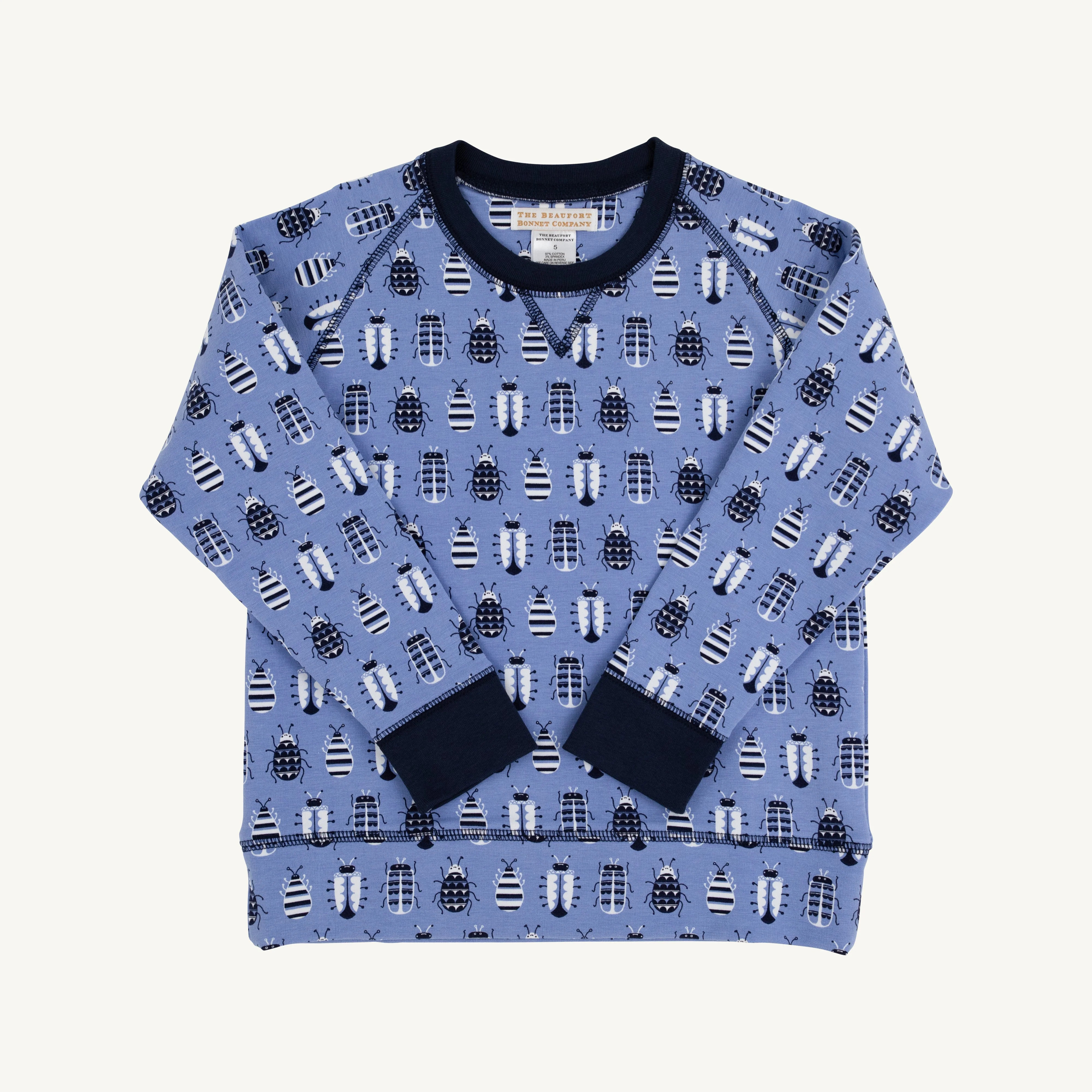 Cassidy Comfy Crewneck - Snug As A Bug with Nantucket Navy | The Beaufort Bonnet Company