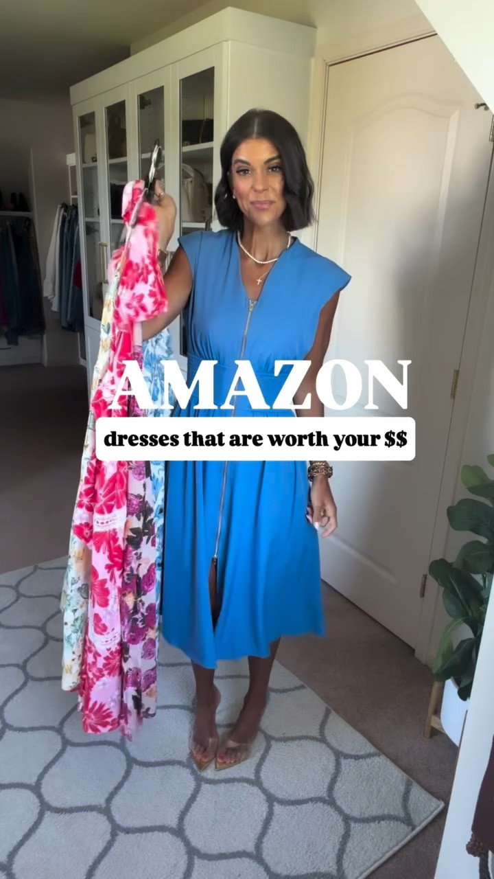 Amazon dresses worth the money!! I’m 5’5 and in size small in all.