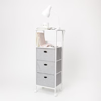Sutton Charging 3-Drawer Cart on Wheels | Dormify
