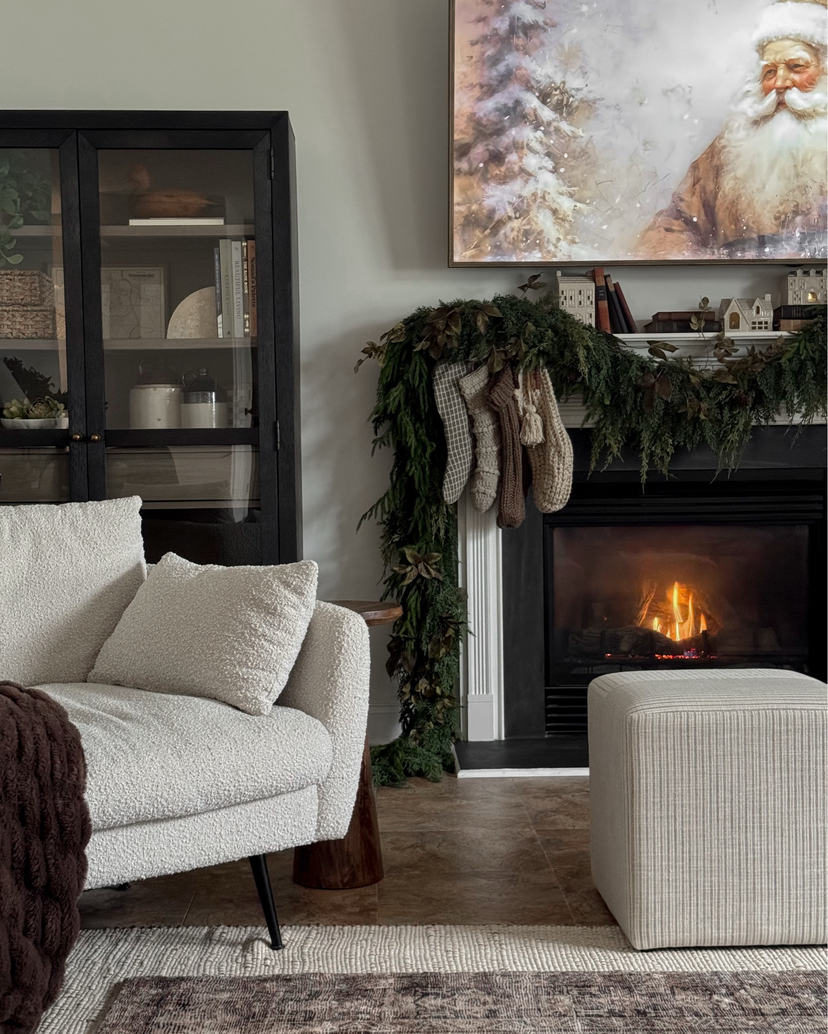 Christmas stockings, Christmas decor, Christmas garland, fireplace mantel decor, Christmas mantel decor, accent chair, living room ottoman

#LTKHome #LTKSeasonal #LTKHoliday