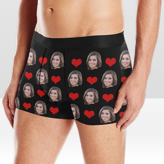 Personalized boxers briefs with picture, custom underwear with face, gift for him gift for husban... | Etsy (US)