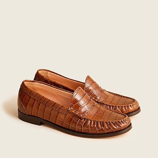 Winona loafers in croc-embossed leather | J.Crew US