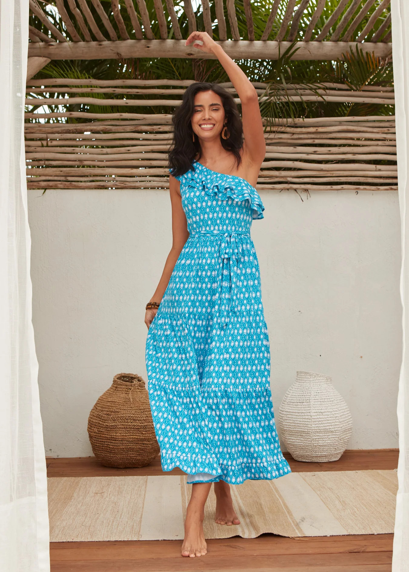 Palm Valley One Shoulder Maxi Dress | Cabana Life