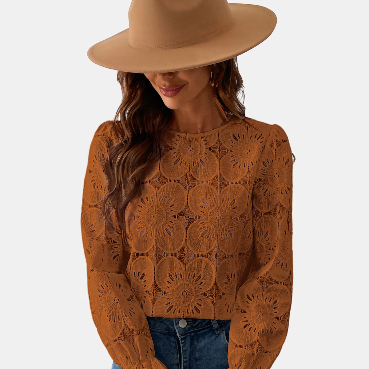 Women's Long Sleeve Embroidered Floral Eyelet Blouse Shirt -Cupshe | Target