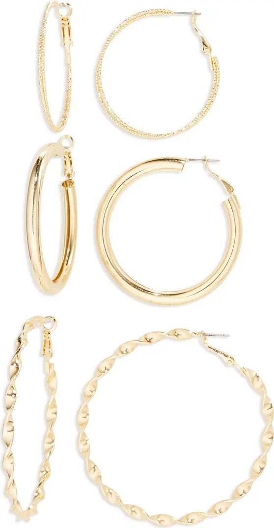 BP. Set of 3 Hoop Earrings | Nordstrom | Nordstrom
