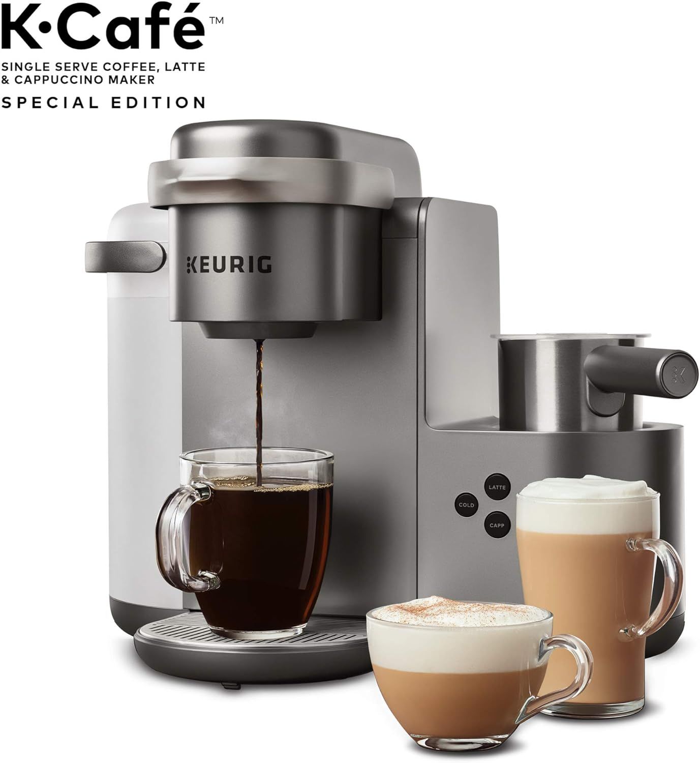 Keurig K-Cafe Coffee Maker, Single Serve K-Cup Pod Coffee, Latte and Cappuccino Maker, Comes with... | Amazon (US)
