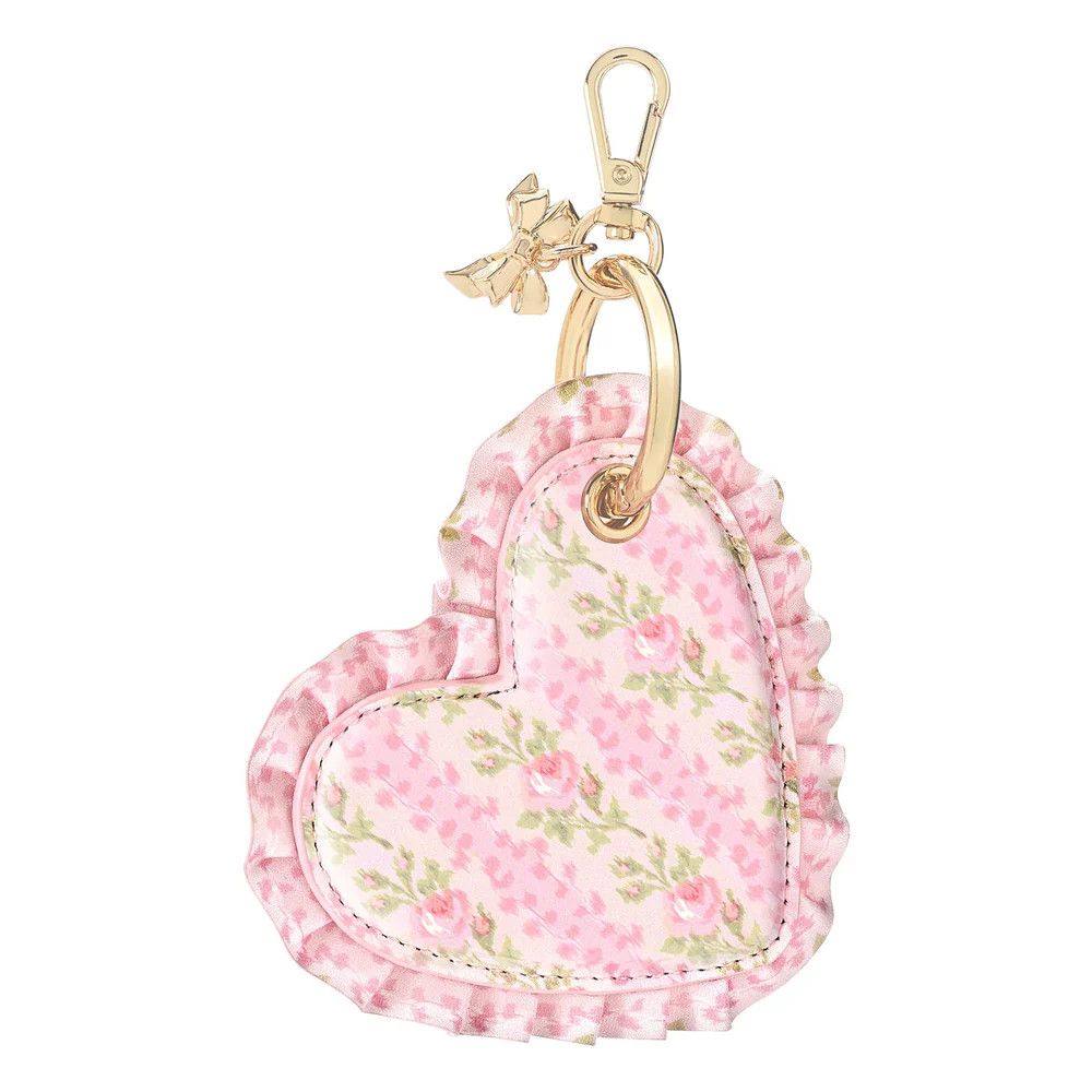 Case-Mate x LoveShackFancy Ruffled Heart AirTag Keychain Charm | Case-Mate