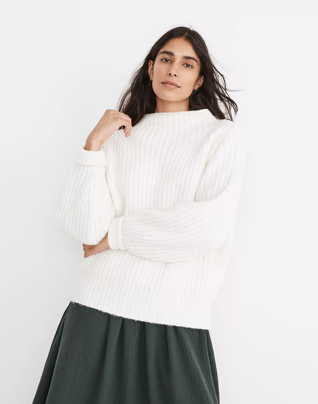 Loretto Mockneck Pullover Sweater | Madewell