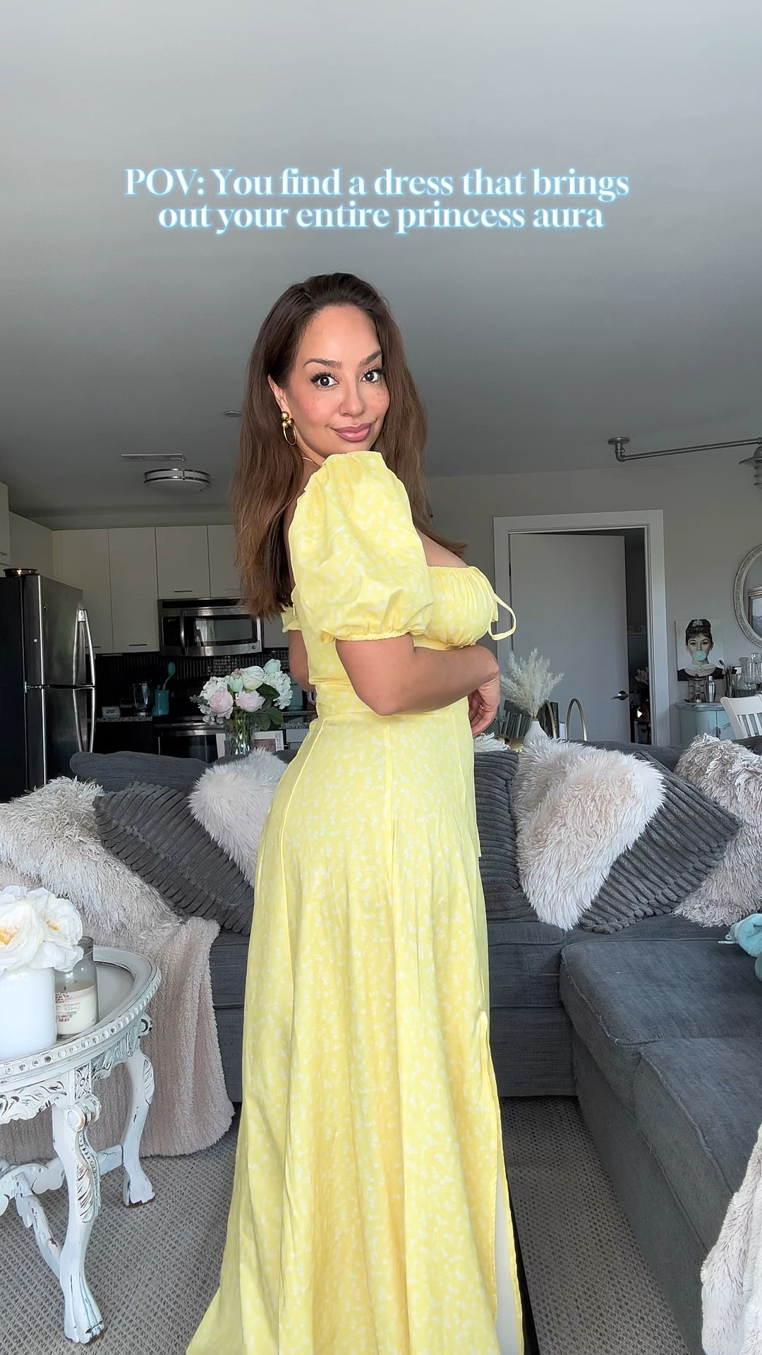 How dreamy is this dress? 💛 

Sizing: 5’3 155 lbs Size 8 - Wearing a Medium. No stretch. 

#milkmaiddress 
#maxidress 
#maxidresses 
#dressesforwomen 

#LTKFindsUnder100 #LTKFindsUnder50 #LTKStyleTip