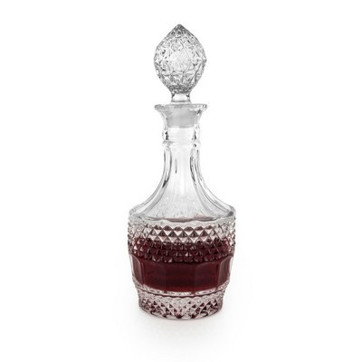 Twine Vintage Crystal Decanter - Cut Crystal Liquor Decanter for Wine, Dishwasher Safe Crystal, 26 Ounces - Set of 1 | Target