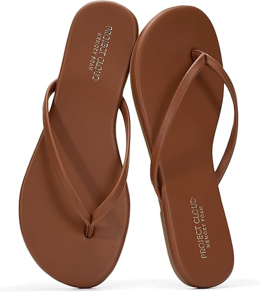Project Cloud Flip Flops for Women Footwear- Lightweight and Memory Foam Insole Sandals for Women... | Amazon (US)