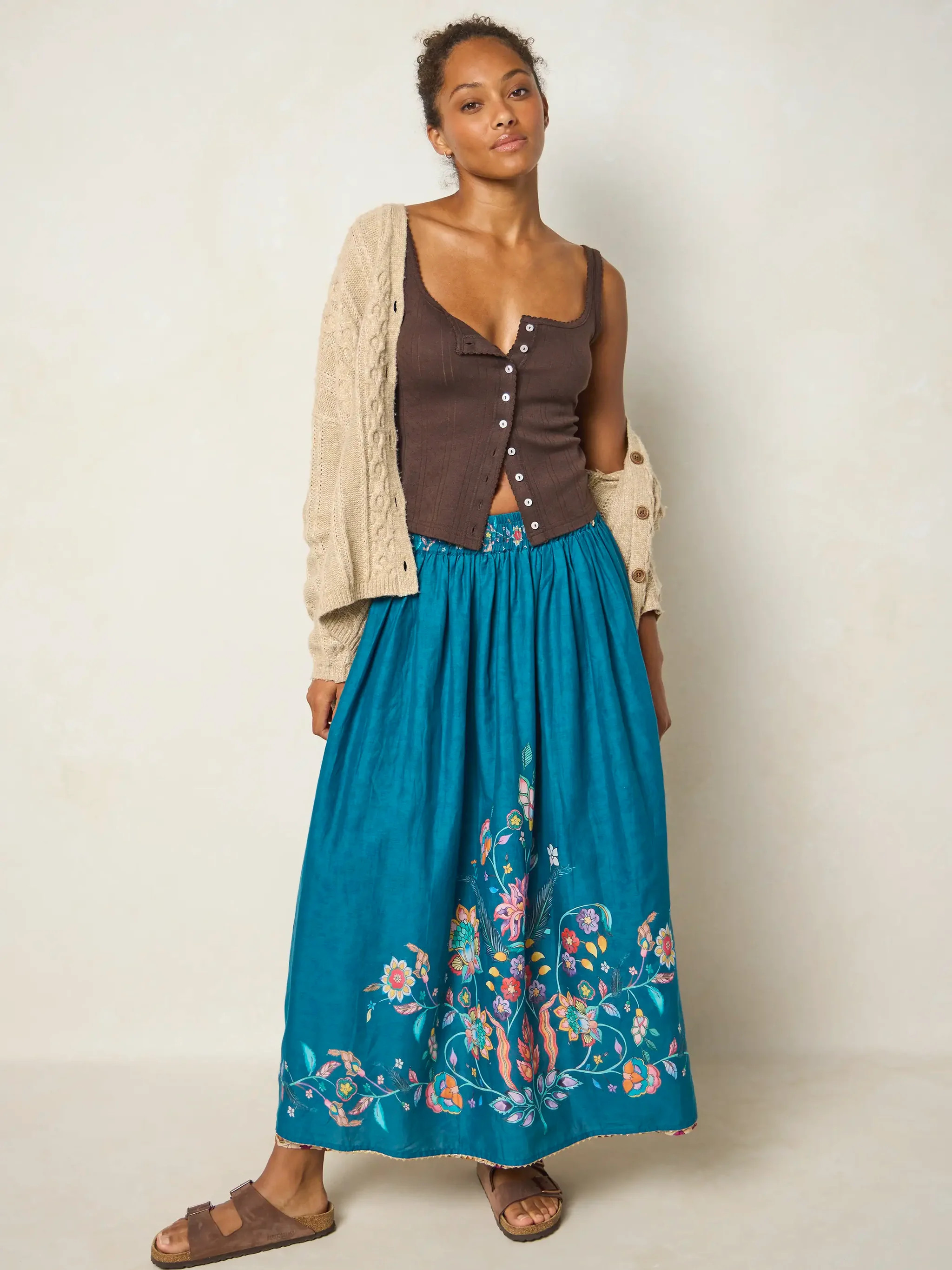 Emory Reversible Cotton Maxi Skirt | Natural Life