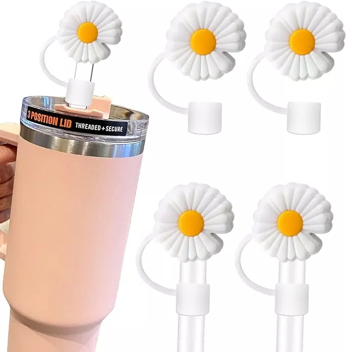 Simple Modern Accessory Straw Cap Topper Water Bottle Tumbler Cup Drink  Cover Simple Modern Dust Cover Straw Tumbler Cover Daisy Straw Cover 