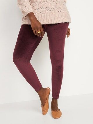 High-Waisted Velour Ankle Leggings For Women | Old Navy (US)