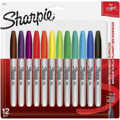 Sharpie 12pk Permanent Markers Fine Tip Multicolored | Target