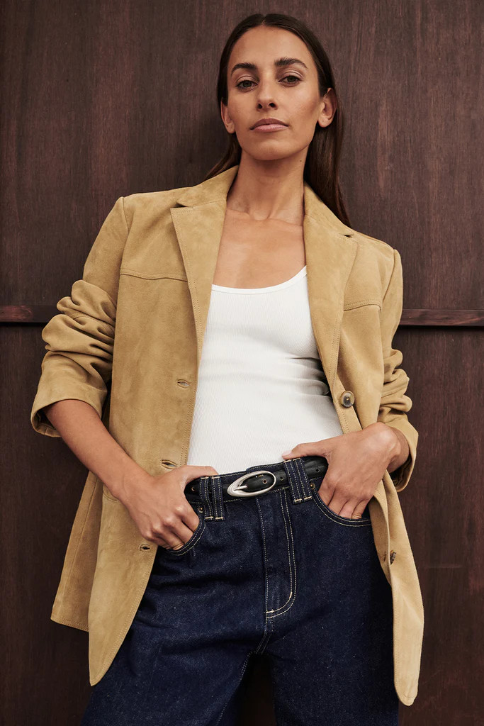 HENDRIX TAN PAMPAS SUEDE JACKET | DISSH