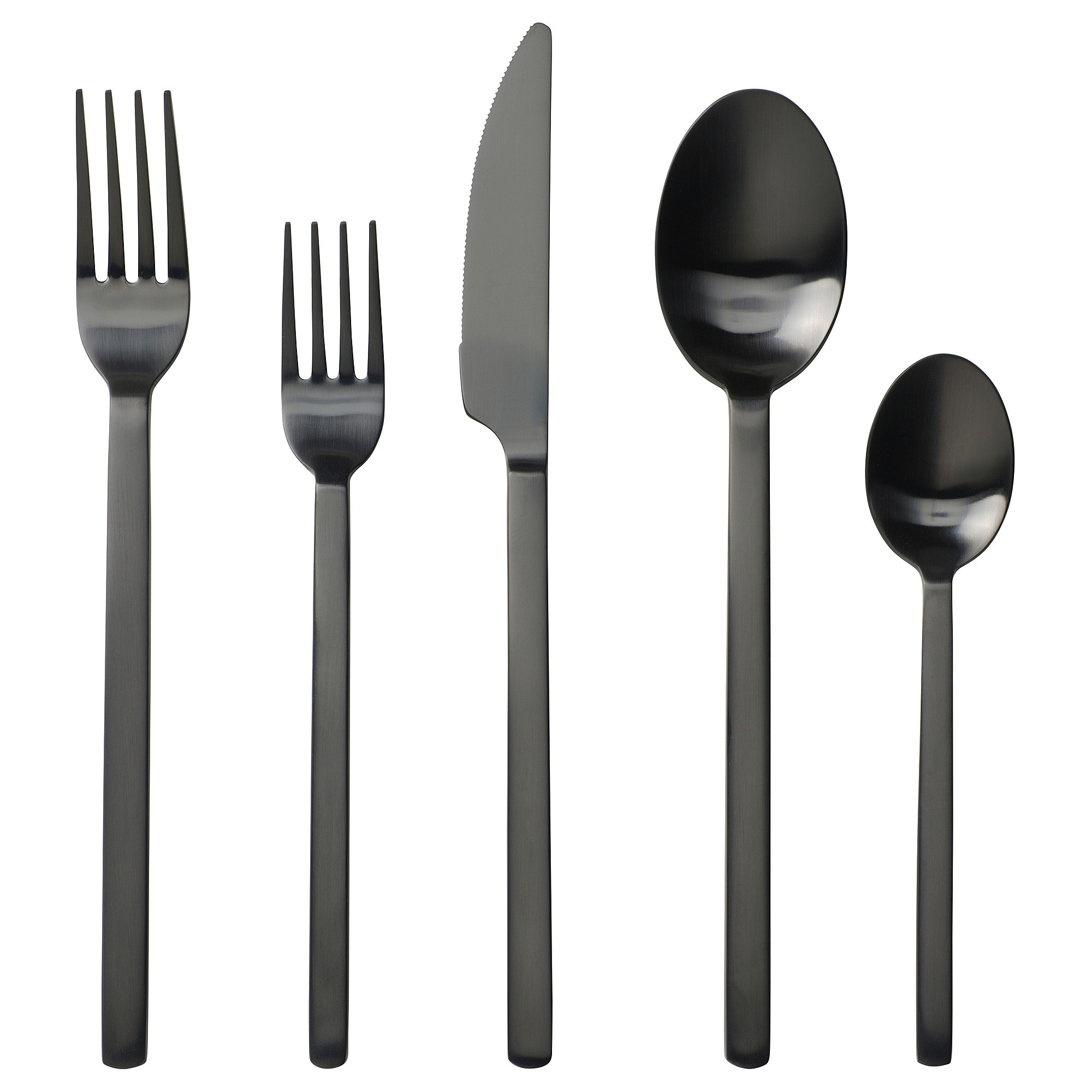 STOCKHOLM 2025 20-piece flatware set, black | IKEA US