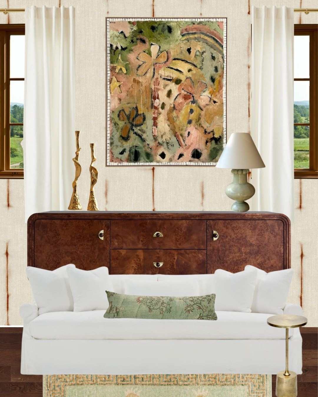 Something a little different today. It's funky yet classic. Would you sit in this sitting room?