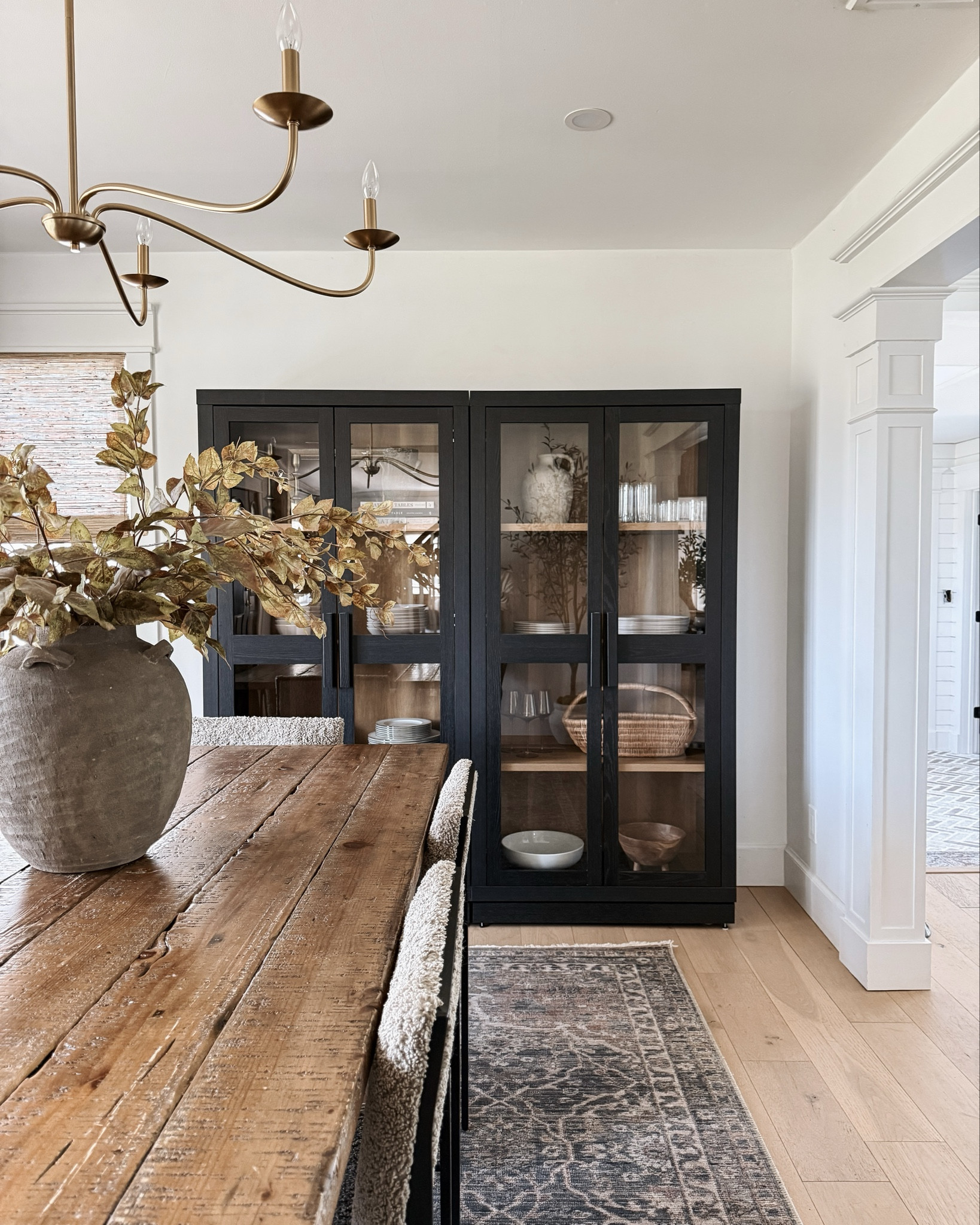 ** Get the high end look for less! 🖤 My side-by-side dining room cabinets are under $200 each!! Assembly wasn’t difficult and we receive so many compliments. They look like they are from RH or PB! 

Dining room decor that doesn’t break the bank. ✨

#LTKStyleTip #LTKSaleAlert #LTKHome