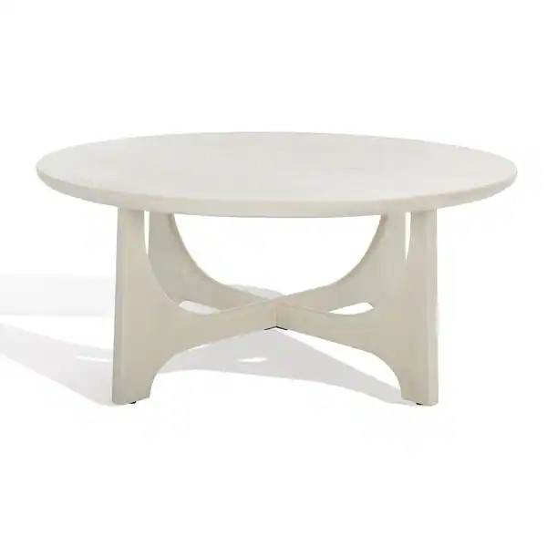 SAFAVIEH Couture Sasha Wood Round Coffee Table - 40 in. W x 40 in. D x 18 in. H - Overstock - 369... | Bed Bath & Beyond