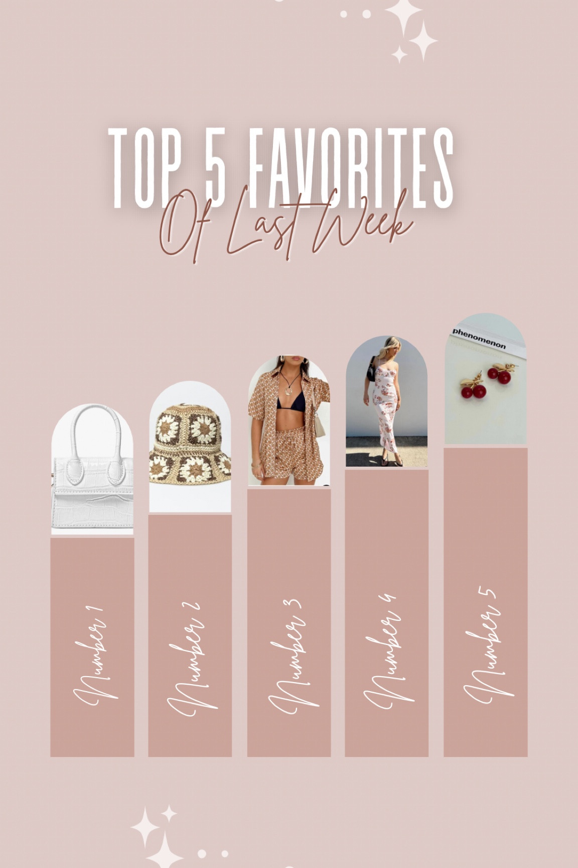 The top 5 favorite items that you guys loved from last week 💖

Amazon purse, Princess Polly dress and set, Cherry earrings and bucket hat!



#LTKFind #LTKstyletip #LTKitbag