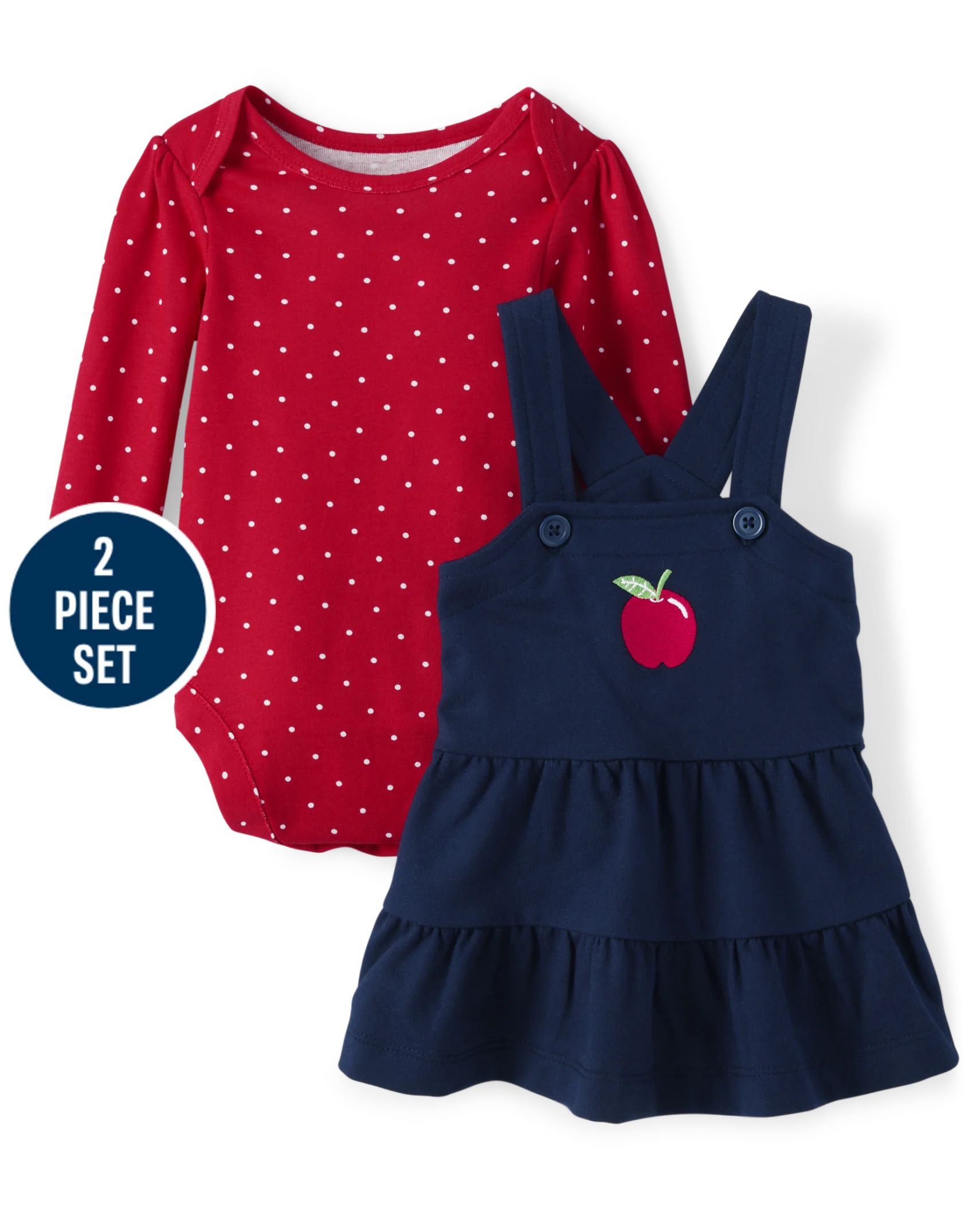 Baby Girls Apple Skirtall 2-Piece Playwear Set - multi clr | The Children's Place