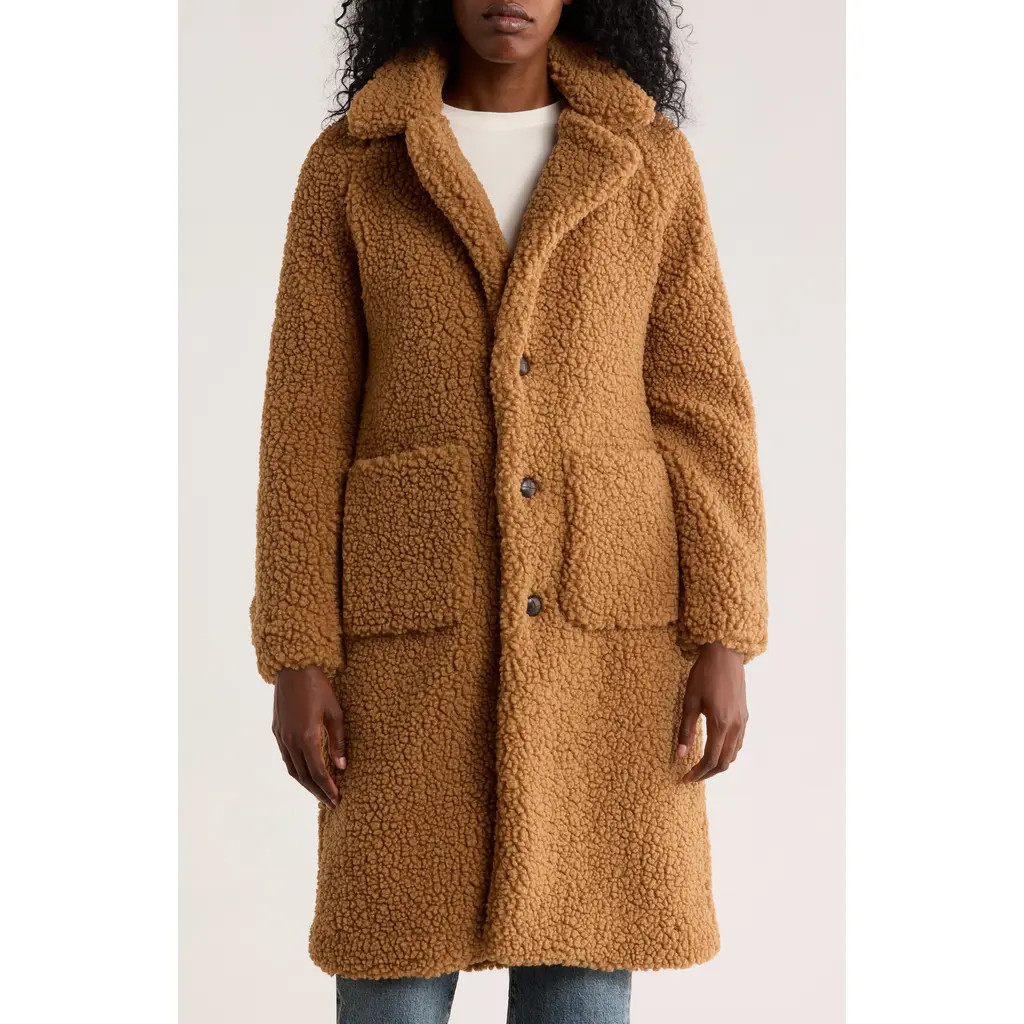 Lucky Brand Missy Teddy Coat in Cappuccino at Nordstrom Rack, Size Medium | Nordstrom Rack