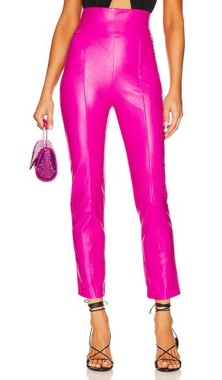 x REVOLVE Romana Pants in Hot Pink Leather | Revolve Clothing (Global)