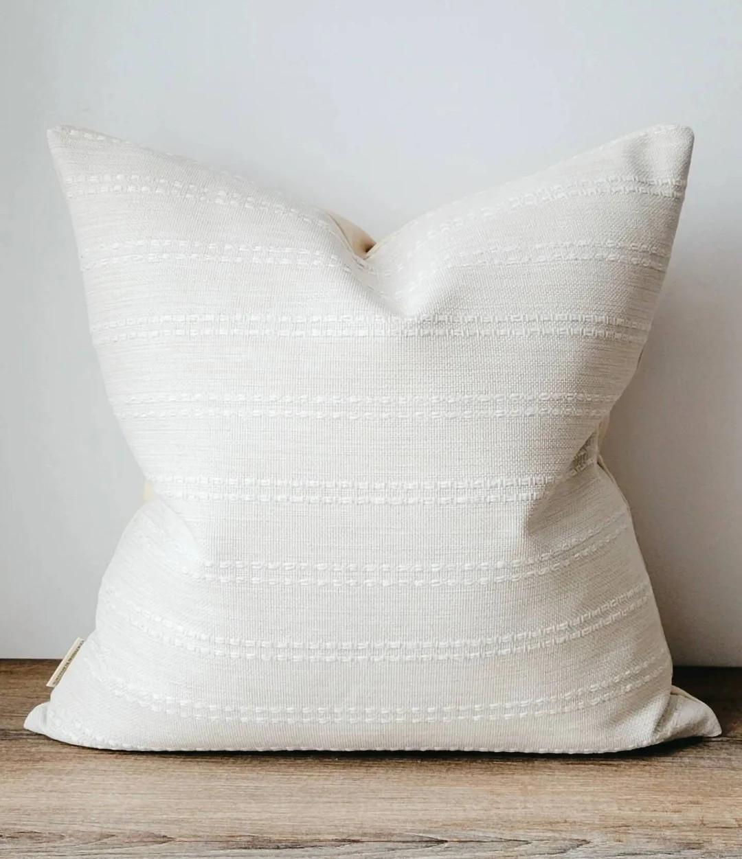 Cream and White Woven Stripe Pillow, Off-white Throw Pillow, Traditional Pillow, Neutral Pillow, ... | Etsy (US)