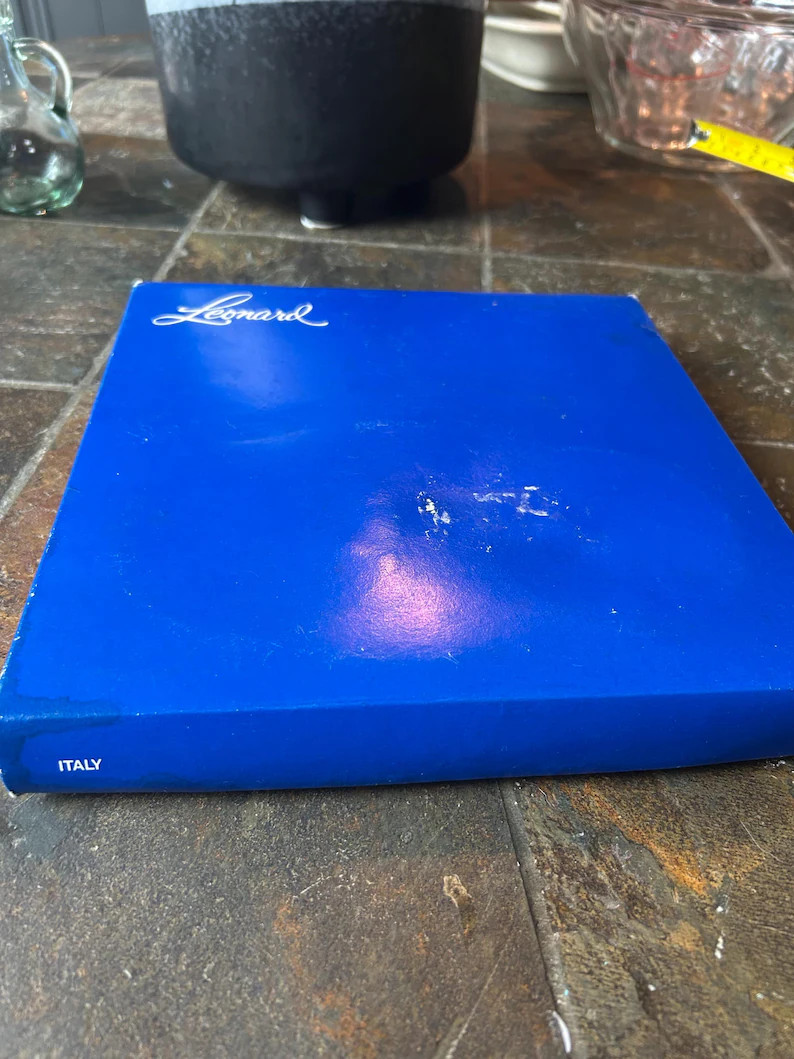 Vintage Set of 4 Coasters Leonard Crystal Silver Plated Italy Original Box - Etsy | Etsy (US)