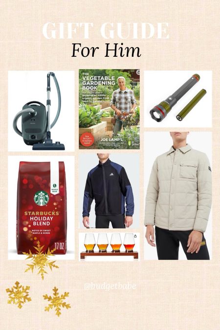 Gifts for guys, dad, father in law, brother, I included my favorite vacuum brand —Miele! Gardening book from one of my husband’s favorite podcasters, whole bean coffee (add to gift basket), whiskey flight glasses, a rechargeable flashlight we own and love, Barbour and Adidas on major Black Friday sale (lots more to choose from in those sales!!)

#LTKCyberWeek #LTKHoliday #LTKGiftGuide