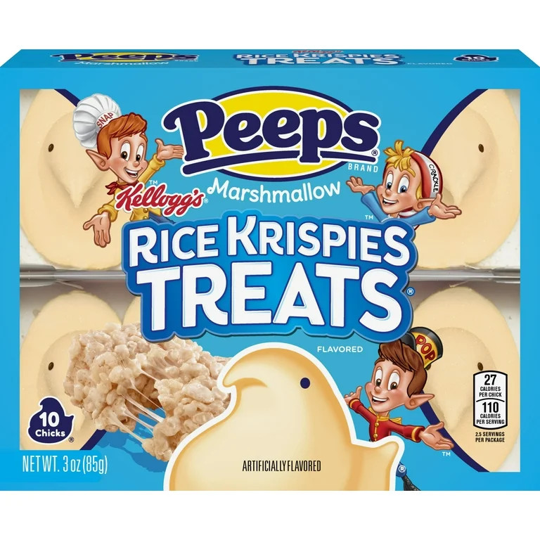 PEEPS, Rice Krispies Treat Flavored Marshmallow Chicks, 10 Count (3.0 Ounces) | Walmart (US)