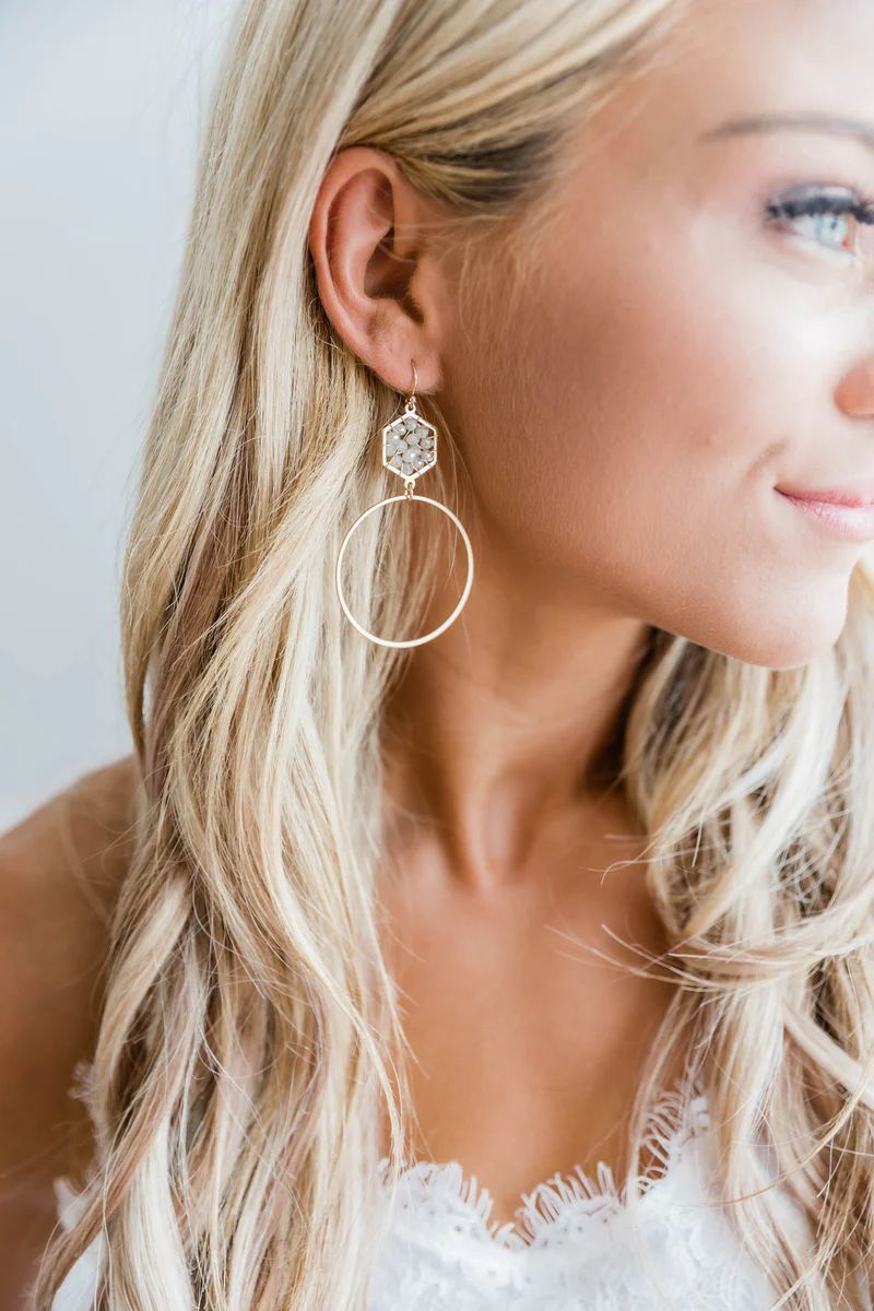 Brilliant Ideas Hoop Natural Earrings | The Pink Lily Boutique