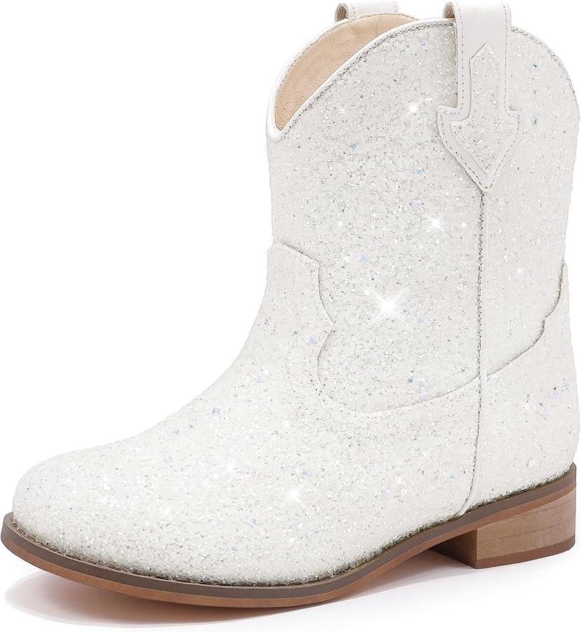 Toddler Cowgirl Boots Glitter Girls Cowboy Boots Ankle Toddler Boot Little Kid Western Horse Ridi... | Amazon (US)