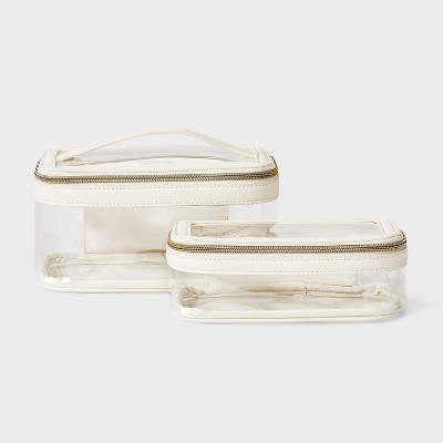 Travel Zip Pouch Set 2pc - A New Day™ Cream | Target