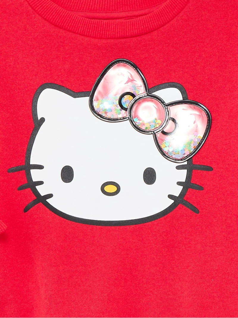 Hello Kitty Toddler Girls Fleece Novelty Crew Sweater, Sizes 2T-5T | Walmart (US)