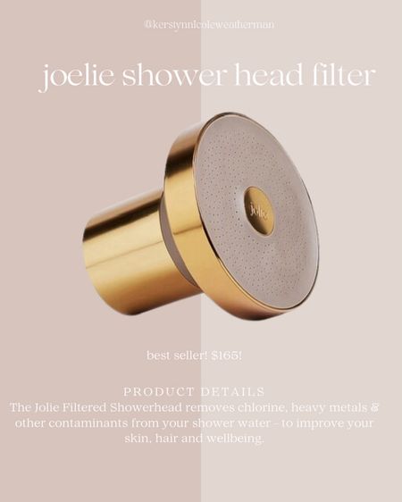 JOELIE SHOWER HEAD FILTER! Use the code ‘Kerstynnicoleweatherman’ for $$$ off!

https://jolieskinco.com/KERSTYNNICOLEWEATHERMAN
You need this for better hair & skin!

Blondies definitely need this it will help you color from going super brassy!

This would make a really good gift for your mom or your best friend!

Also linked all of my hair essentials! ☁️🙌🏻✨🌼

PRODUCT DETAILS: 
The Jolie Filtered Showerhead removes chlorine, heavy metals & other contaminants from your shower water - to improve your skin, hair and wellbeing.



#LTKBeauty #LTKU #LTKGiftGuide