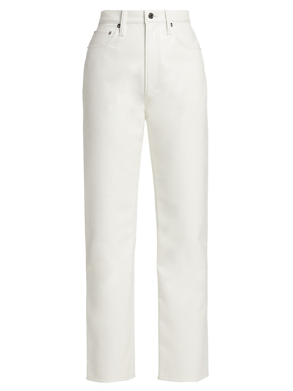 90s Pinch Waist Leather Jeans | Saks Fifth Avenue