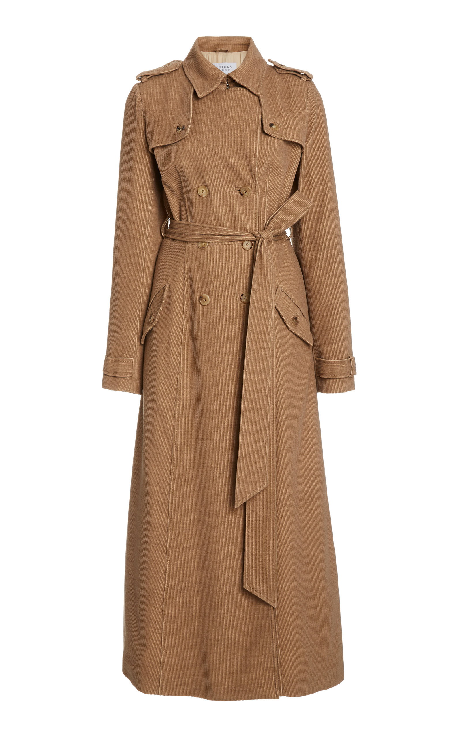 Gabriela Hearst Casatt Cashmere Corduroy Double-Breasted Trench Coat | Moda Operandi Global