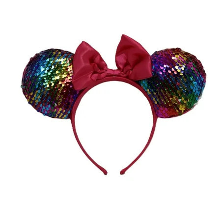 Disney Minnie Mouse Rainbow Sequins Ears | Walmart (US)