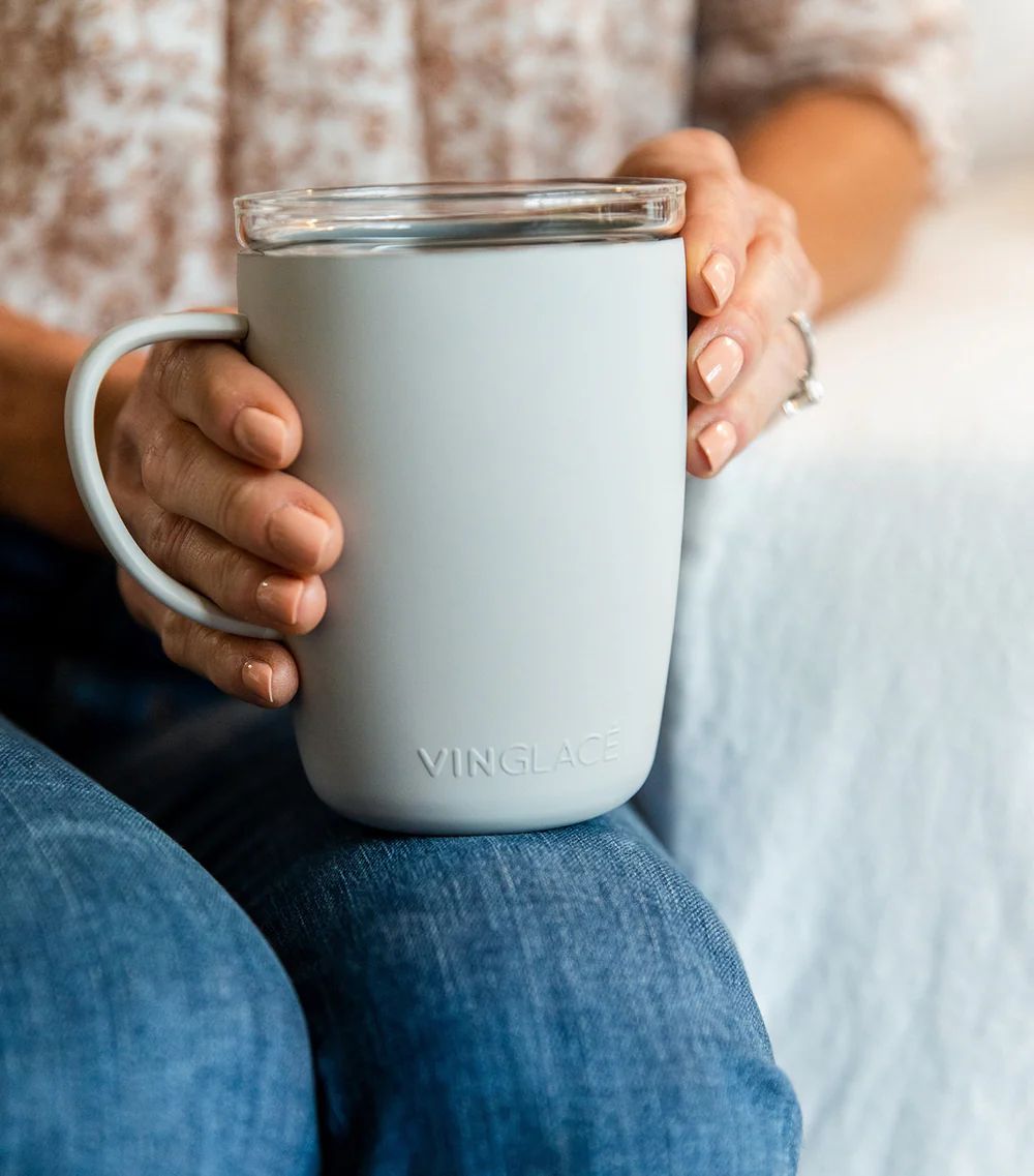 Coffee Cup in Stone | The Original Wine Chiller. Stainless tumblers and drinkware | Vinglace